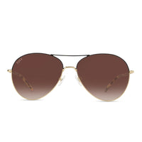 Thumbnail for Knox Gold Brown Gradient Sunglasses, Sunglasses by DIFF Sunglasses | LIT Boutique