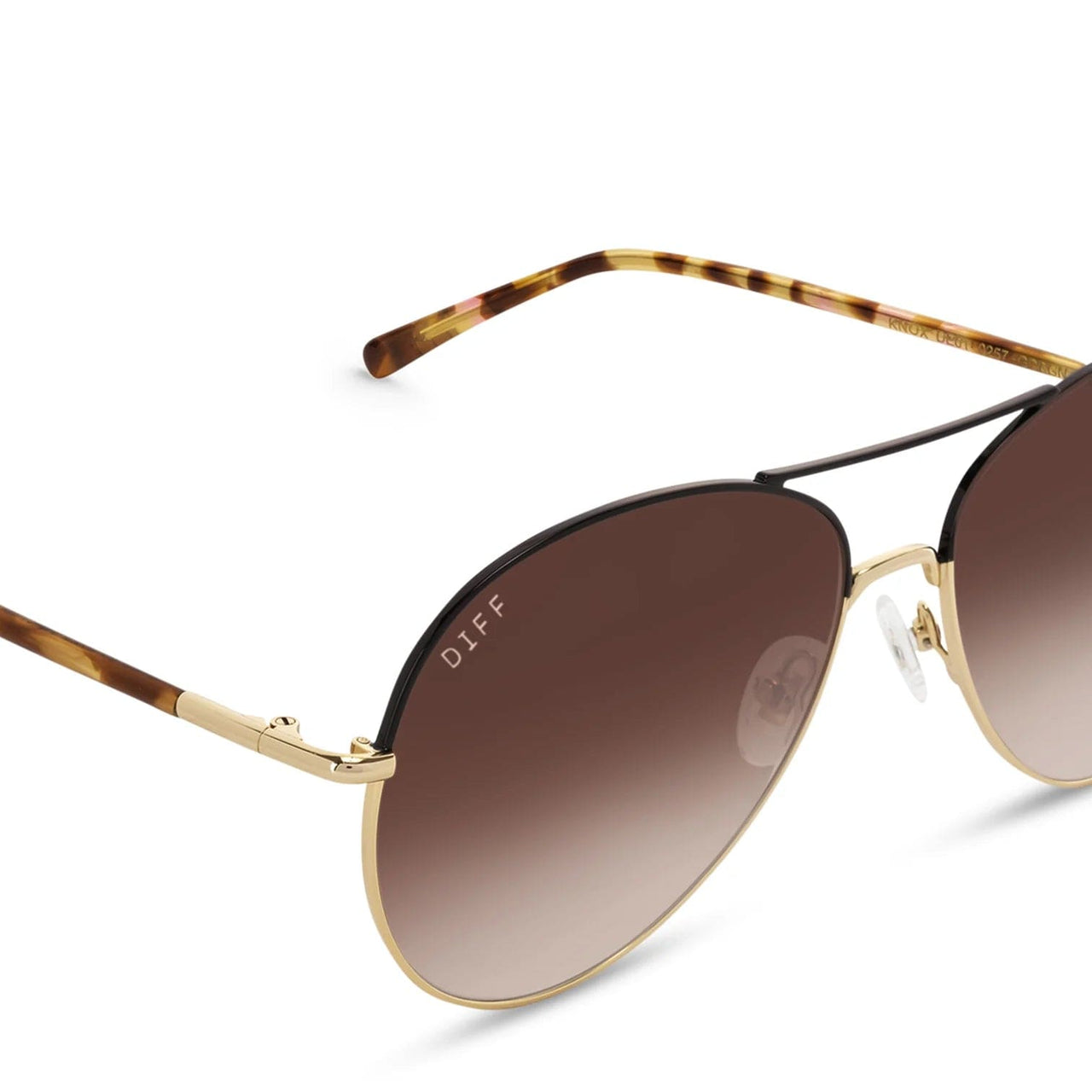 Knox Gold Brown Gradient Sunglasses, Sunglasses by DIFF Sunglasses | LIT Boutique