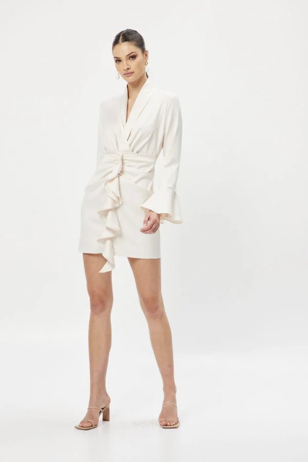 Kona Long Sleeve Mini Dress Pearl, Dress by Elliatt | LIT Boutique