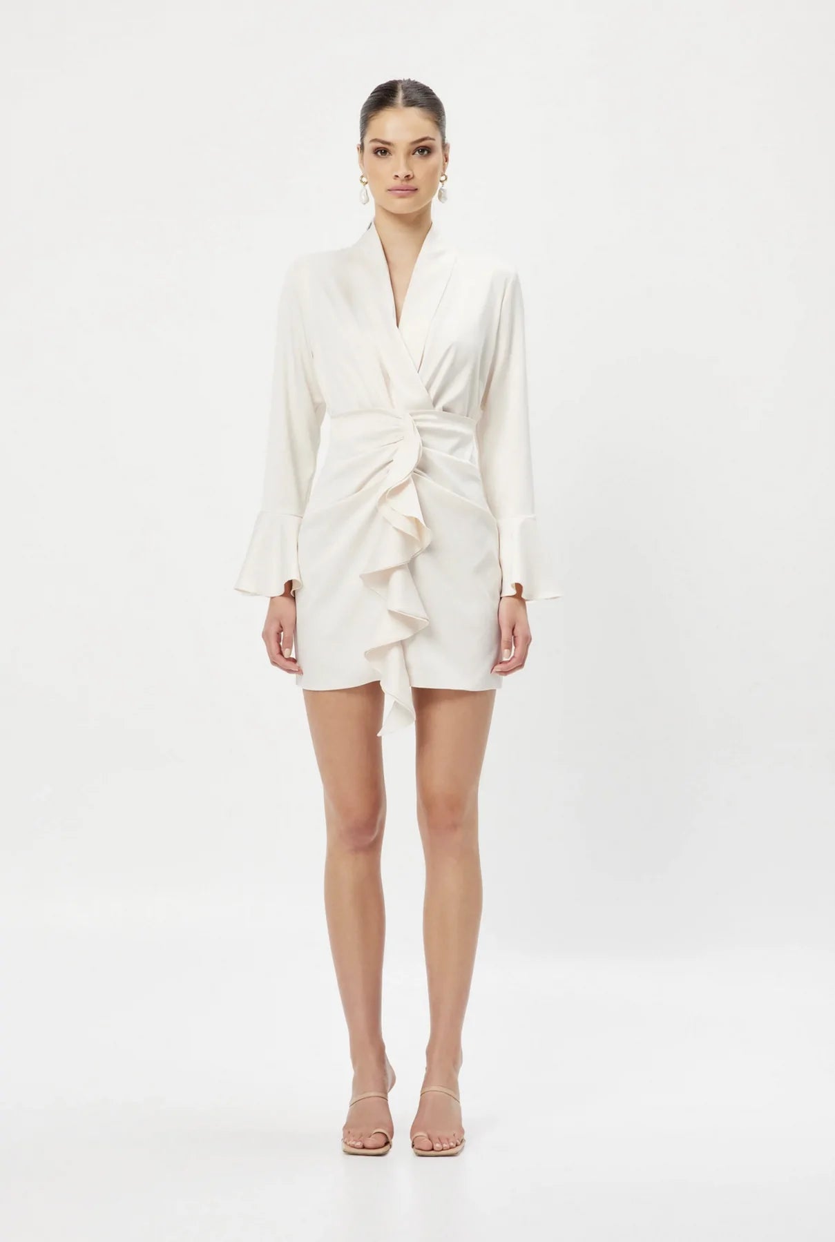 Kona Long Sleeve Mini Dress Pearl, Dress by Elliatt | LIT Boutique