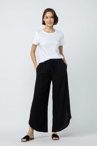 xiuh baggy pants womens flower prinnted linen capri pants elastic waist  summer cropped trousers with pockets linen pants black xl