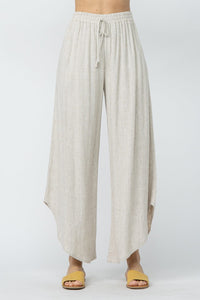 Thumbnail for Lainey Linen Curved Hem Pants Oatmeal, Bottoms by Stone & Salt | LIT Boutique
