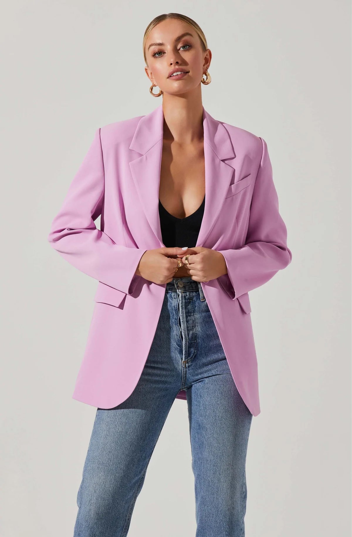 Laundine Blazer Pink, Jacket by ASTR | LIT Boutique