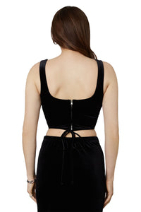 Thumbnail for Lera Corset Velvet Black, Tops Blouses by NIA | LIT Boutique