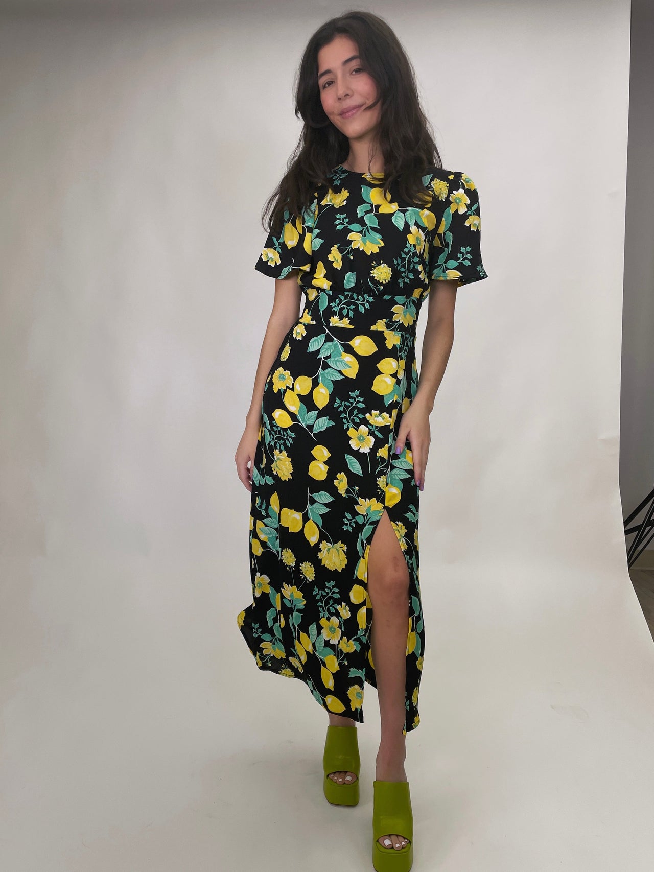 Lima Bloom Floral Midi Dress Yellow Multi, Dress by Sugar Lips | LIT Boutique