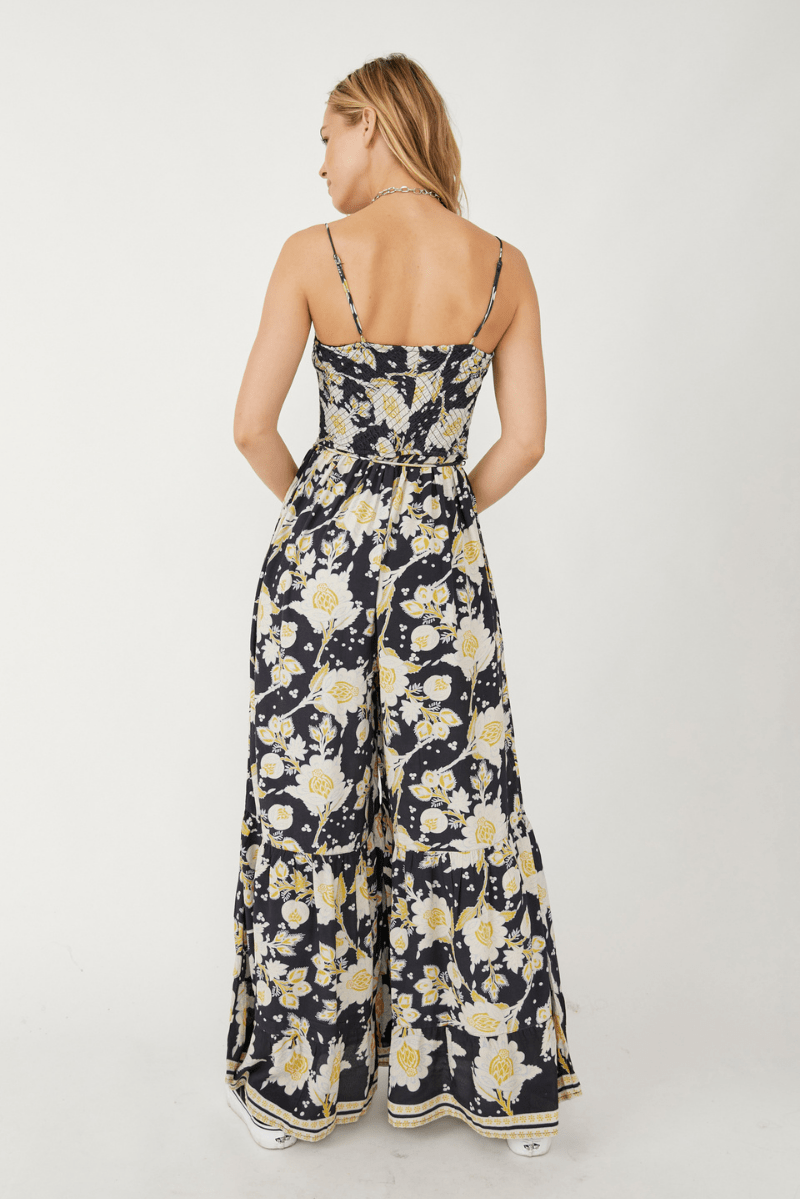 Little of Your Love Floral Jumpsuit Moonless Combo, Dress by Free People | LIT Boutique
