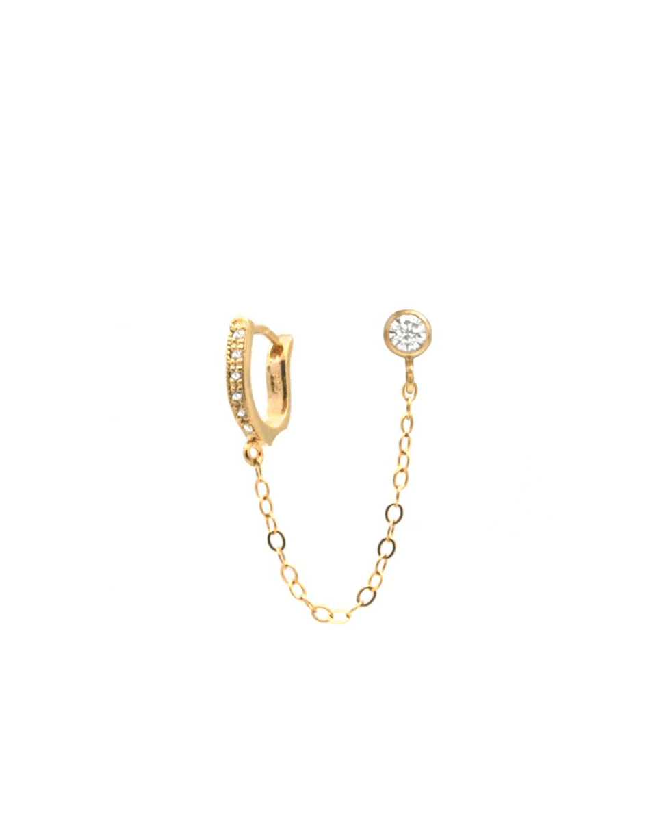Love and Magic Gold Chain Cuff Earring, Earrings by Jurate | LIT Boutique