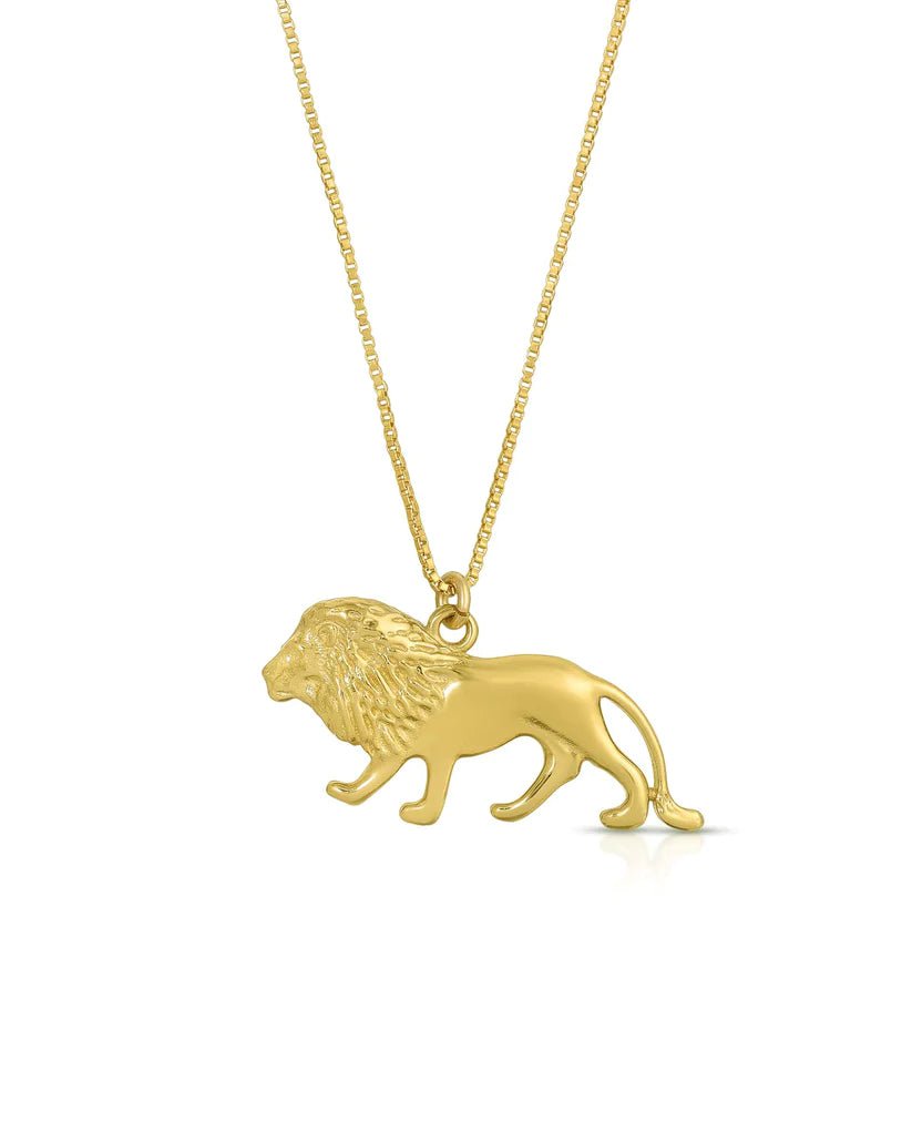 Love Her Wild Gold Lion Necklace, Necklaces by Jurate | LIT Boutique