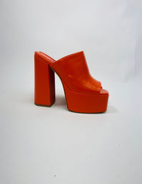 Thumbnail for Luna Luv Platform Mule Orange, Shoes by Jeffrey Campbell | LIT Boutique