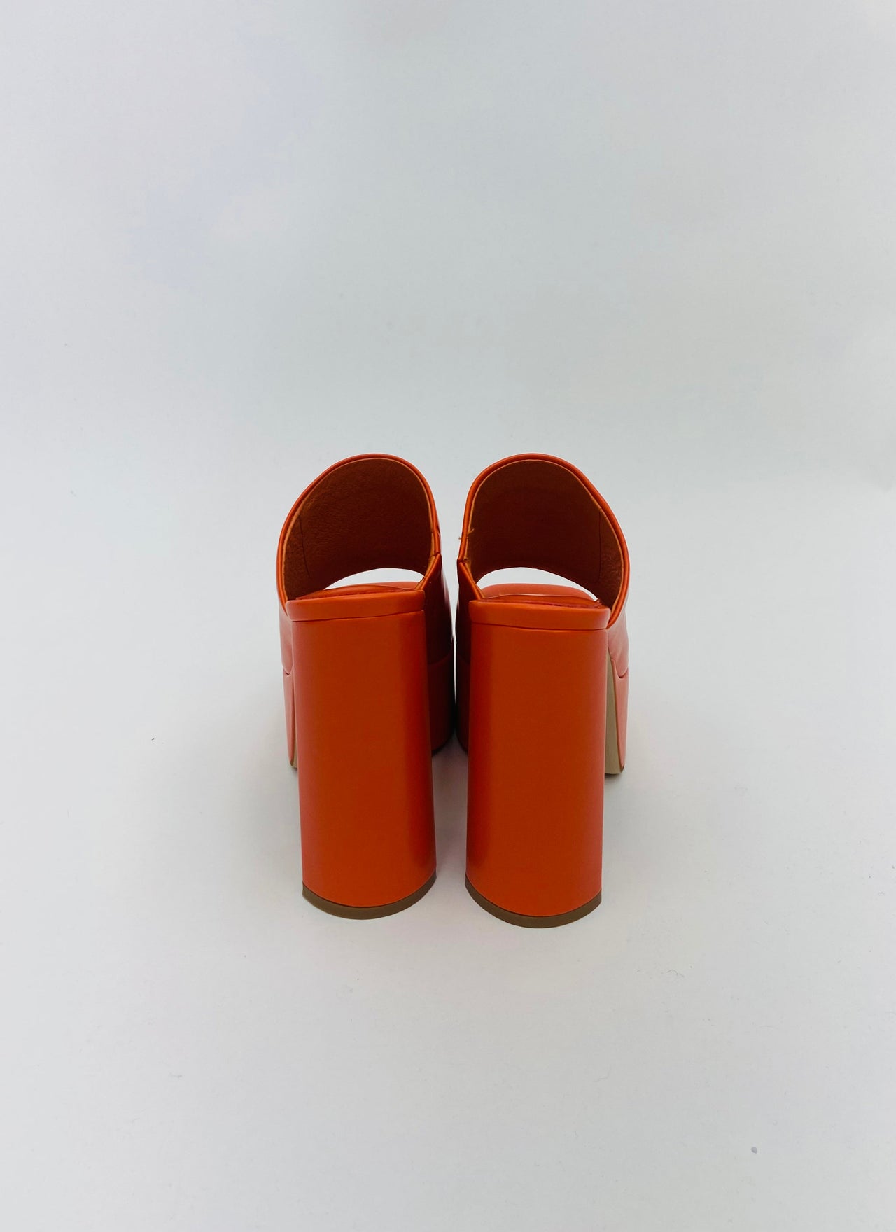 Luna Luv Platform Mule Orange, Shoes by Jeffrey Campbell | LIT Boutique