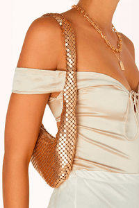 Thumbnail for Luna Shoulder Bag Gold Glow Mesh, Handbags by Billini Shoes | LIT Boutique