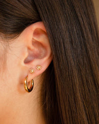 Thumbnail for Lyte Small Gold Hoop Earrings, Earrings by Jurate | LIT Boutique