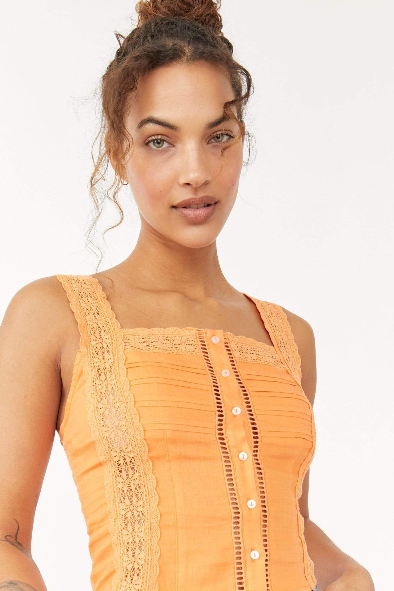 Maggie Lace Tank Super Tropical, Tops/Blouses by Free People | LIT Boutique