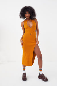 Thumbnail for Maggie Midi Dress Orange, Dress by For Love & Lemons | LIT Boutique