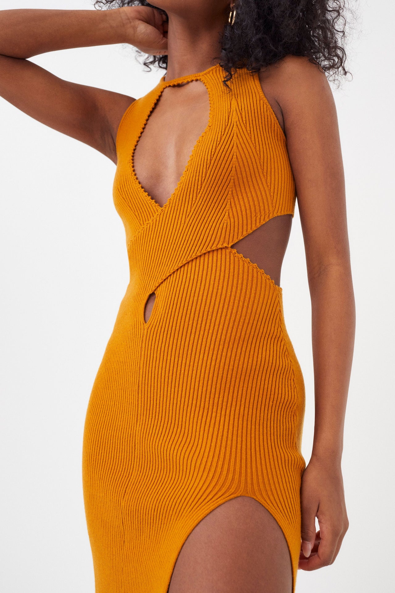 Maggie Midi Dress Orange, Dress by For Love & Lemons | LIT Boutique