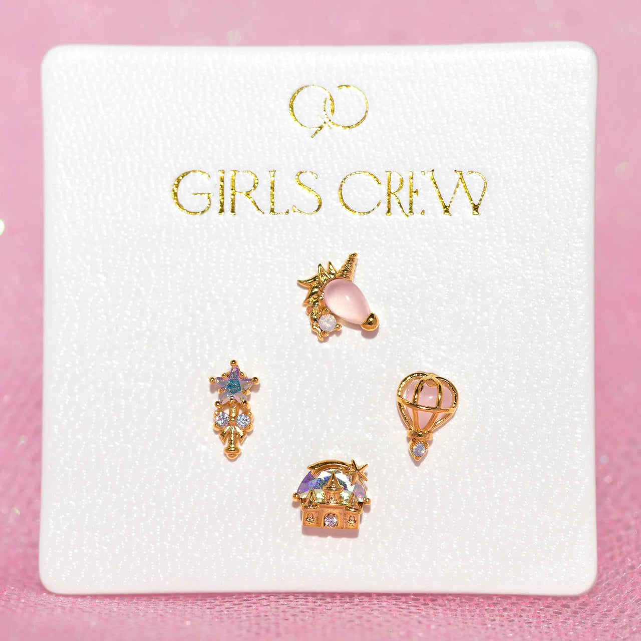 Make Believe Gold Stud Set, Earrings by GirlsCrew | LIT Boutique