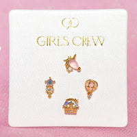 Thumbnail for Make Believe Gold Stud Set, Earrings by GirlsCrew | LIT Boutique