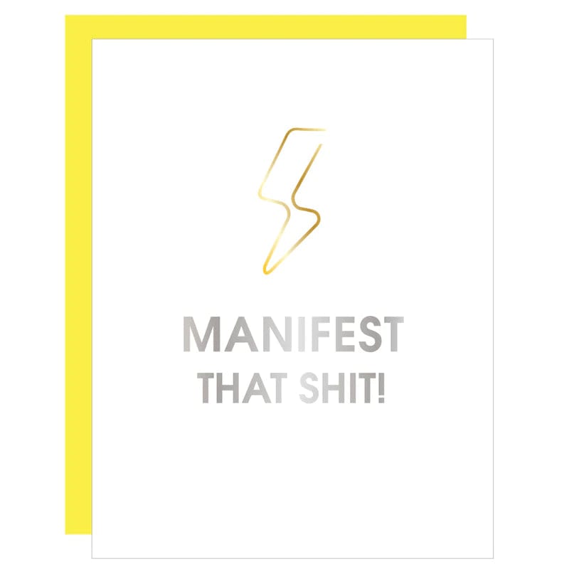 Manifest That Paperclip Letterpress Card, Gift by Chez Gagne | LIT Boutique