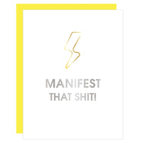 Thumbnail for Manifest That Paperclip Letterpress Card, Gift by Chez Gagne | LIT Boutique