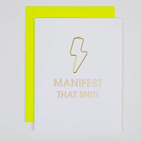Thumbnail for Manifest That Paperclip Letterpress Card, Gift by Chez Gagne | LIT Boutique