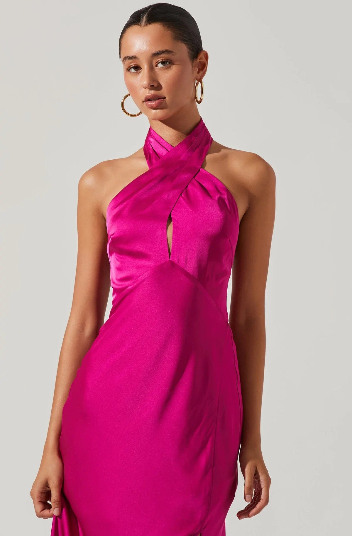 Marissa Halter Dress Fuchsia, Dress by ASTR | LIT Boutique