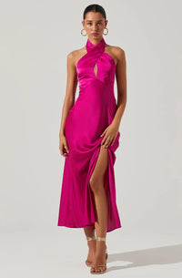 Thumbnail for Marissa Halter Dress Fuchsia, Dress by ASTR | LIT Boutique