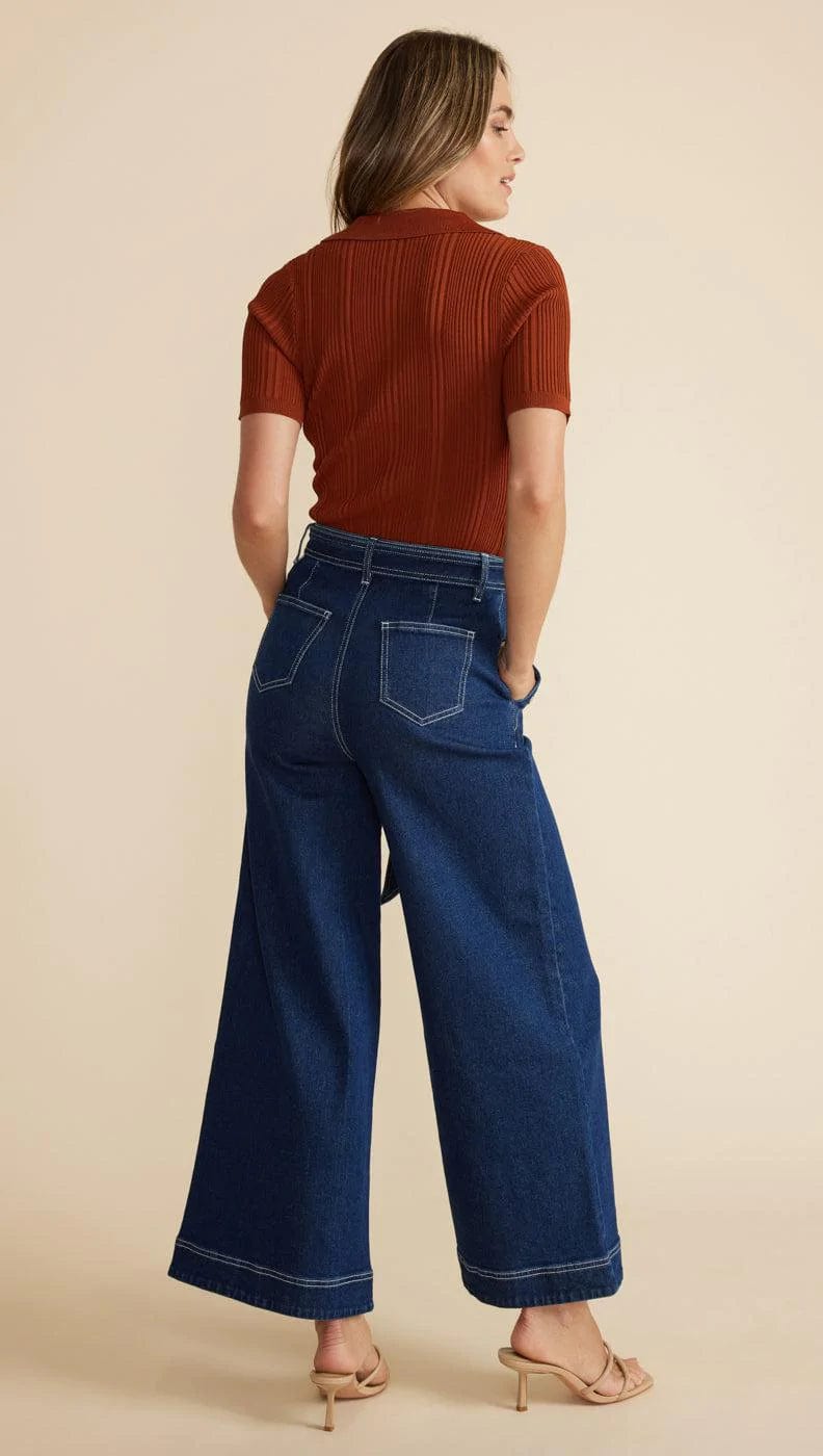 Marjo Wide Leg Jeans Indigo, Denim by Mink Pink | LIT Boutique