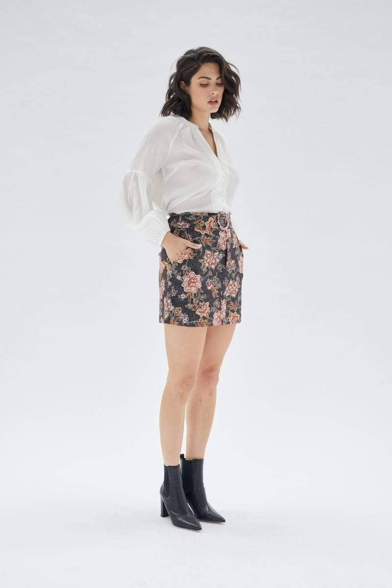 Mehdya A-line Mini Skirt Multi, Skirt by Mink Pink | LIT Boutique