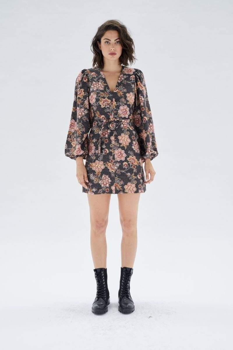 Mehdya V-neck Mini Dress Multi, Dress by Mink Pink | LIT Boutique