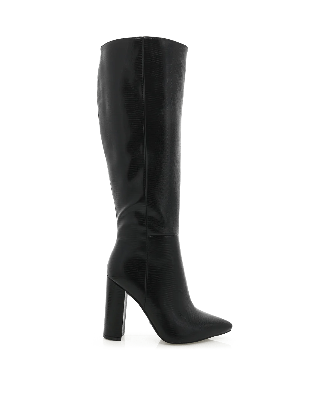 Milla Snake Knee High Boot Black, Shoes by Billini Shoes | LIT Boutique