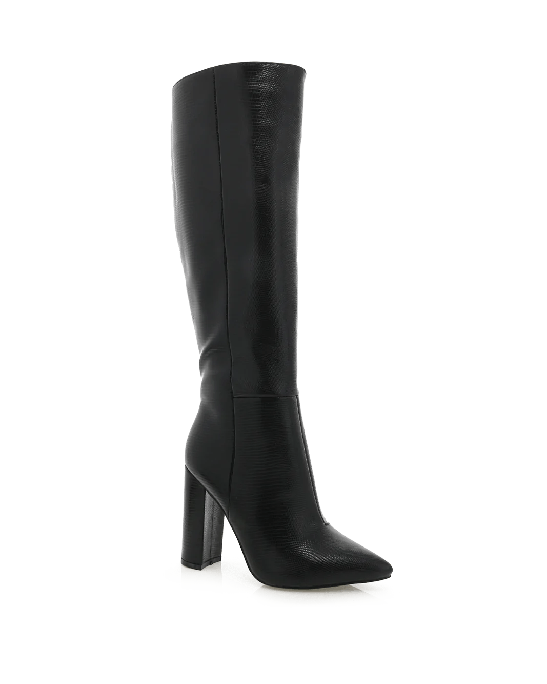 Milla Snake Knee High Boot Black, Shoes by Billini Shoes | LIT Boutique