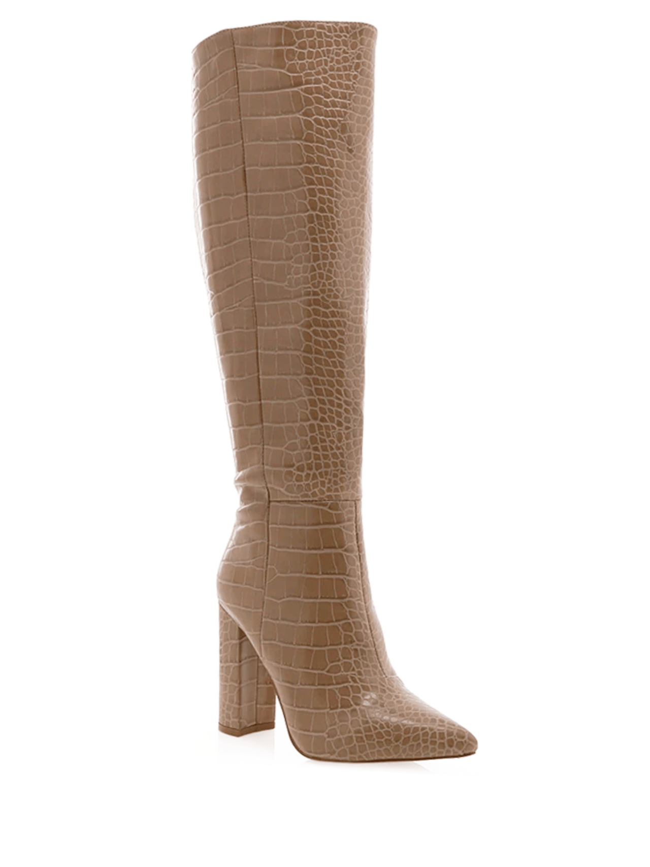 Milla Snake Knee High Boot Light Taupe, Shoes by Billini Shoes | LIT Boutique