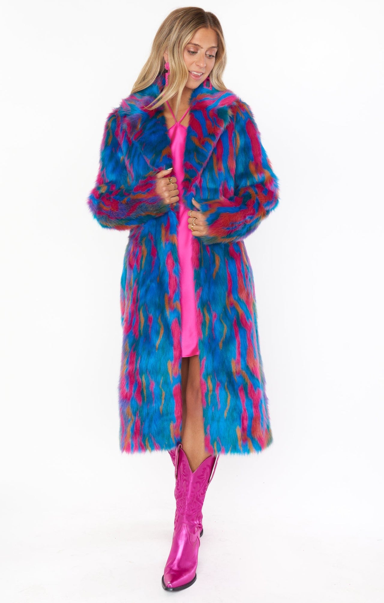 Miss Tiffy Faux Fur Jacket Galaxy, Jacket by Show Me Your MuMu | LIT Boutique