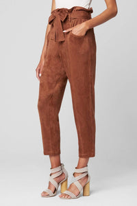 Thumbnail for Mocha Brownie Tie Flowy Pants, Bottoms by Blank NYC | LIT Boutique