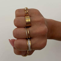 Thumbnail for Morgan Diamond Baguette Ring Gold, Ring by Ellie Vail | LIT Boutique