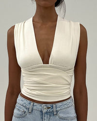 Thumbnail for Multi Way Tie Top Whisper White, Tops Blouses by We Wore What | LIT Boutique