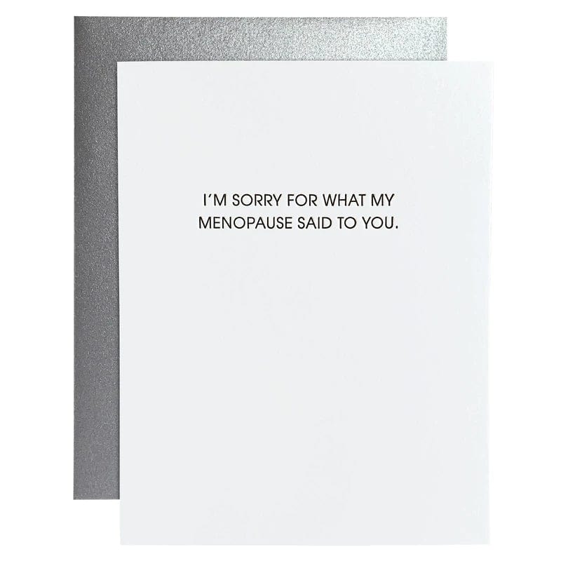 My Menopause Said Letterpress Card, Gift by Chez Gagne | LIT Boutique