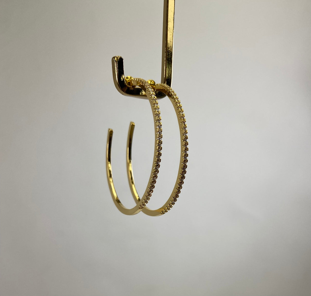 Naia Large Studded Hoop Earrings 14k Gold, Earrings by Secret Box | LIT Boutique