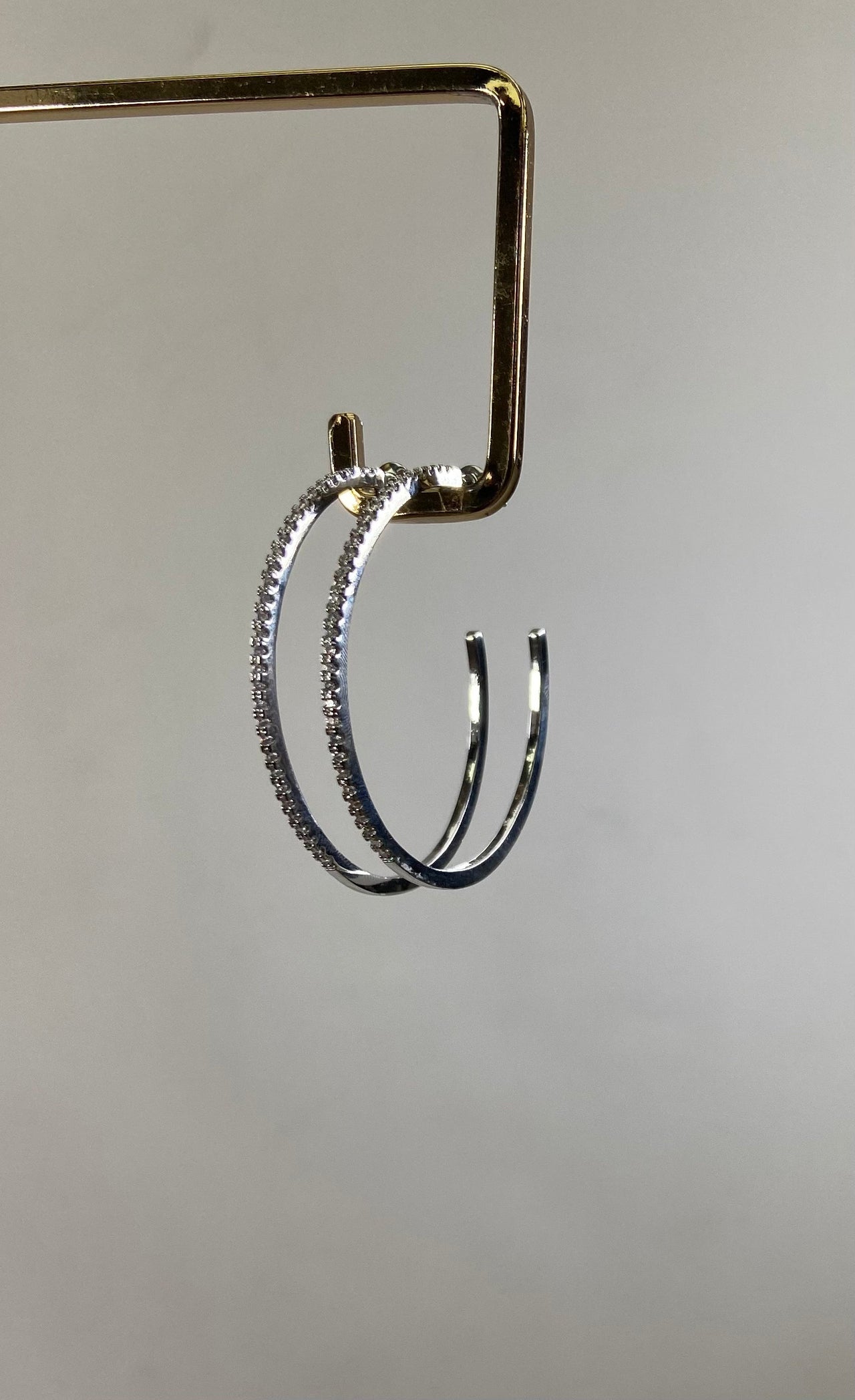 Naia Studded Hoop Earrings Silver, Earrings by Secret Box | LIT Boutique