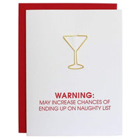 Thumbnail for Naughty List Martini Paper Clip Card, Gift by Chez Gagne | LIT Boutique