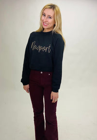 Thumbnail for Newport B&C Crewneck Sweater Black, Sweater by TownPride | LIT Boutique