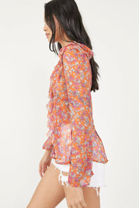 Thumbnail for Nina Printed Top Tulip Ditsy, Tops Blouse by Free People | LIT Boutique