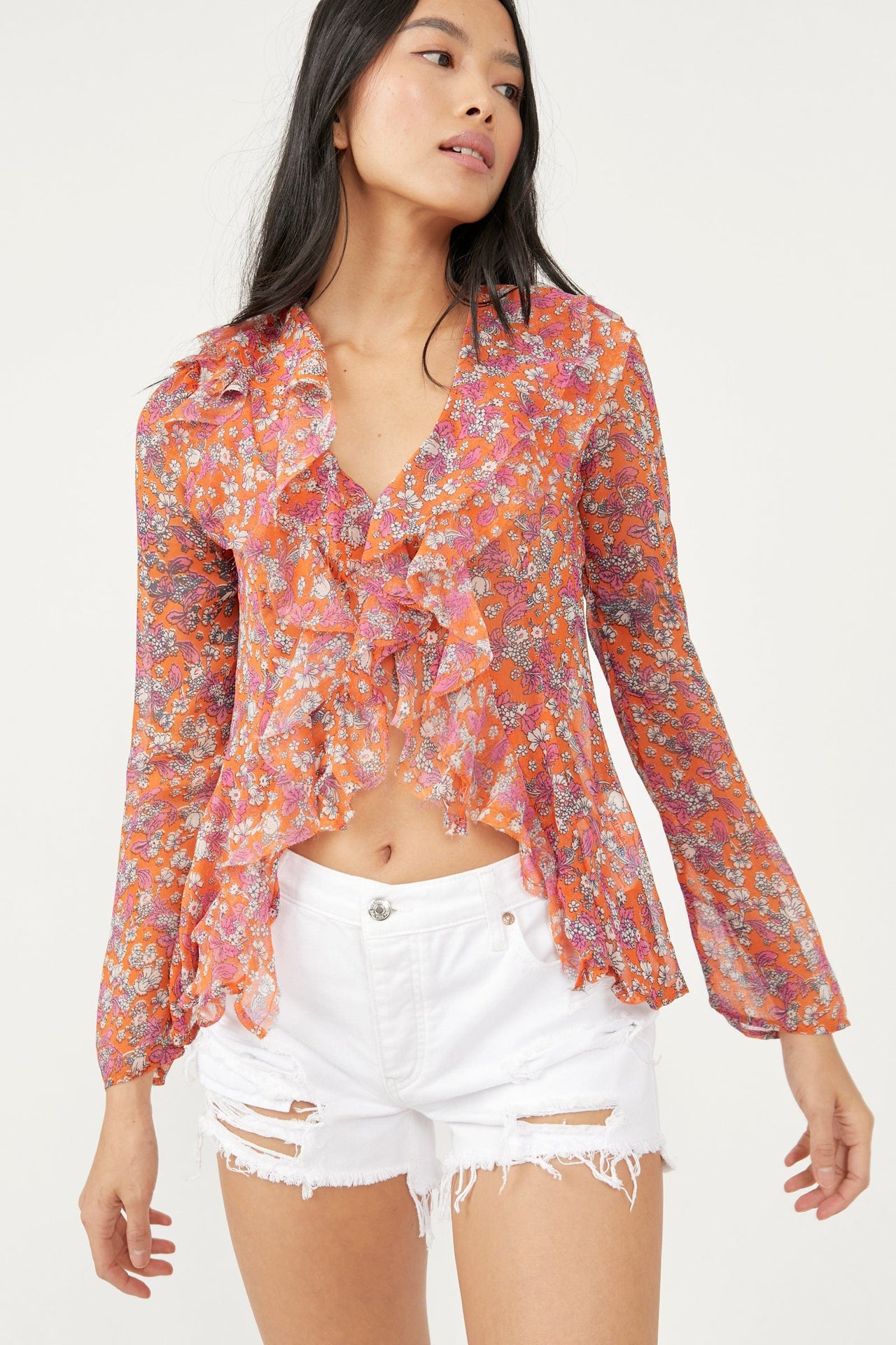 Nina Printed Top Tulip Ditsy, Tops Blouse by Free People | LIT Boutique