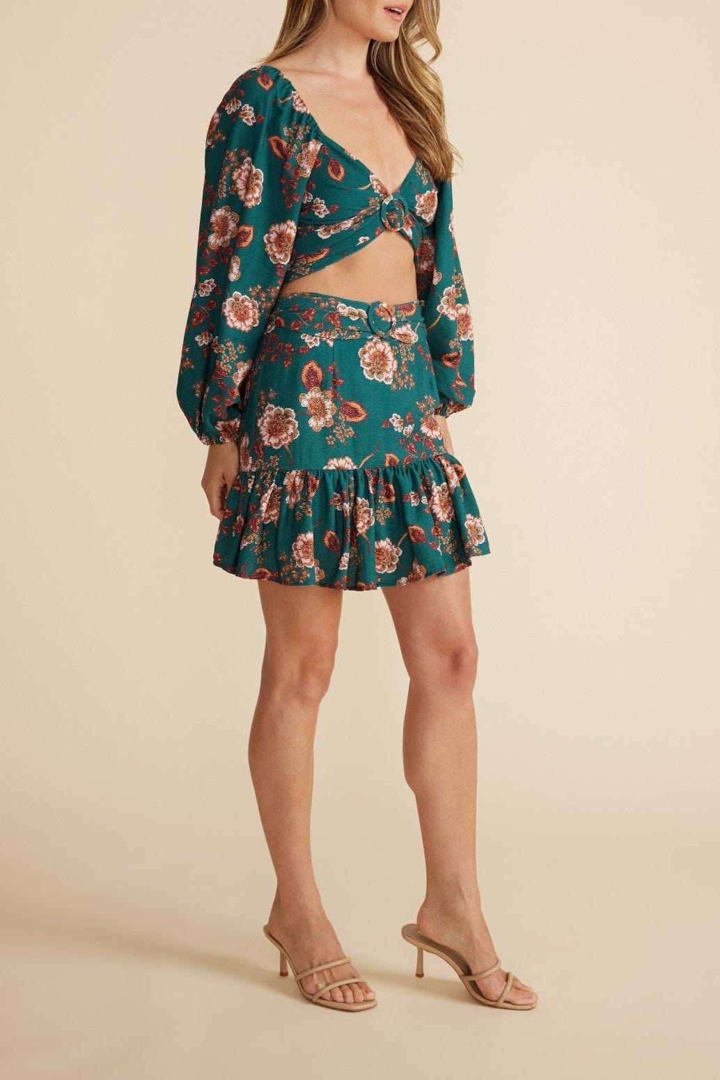Olivia Crop Blouse Multi, Tops Blouses by Mink Pink | LIT Boutique