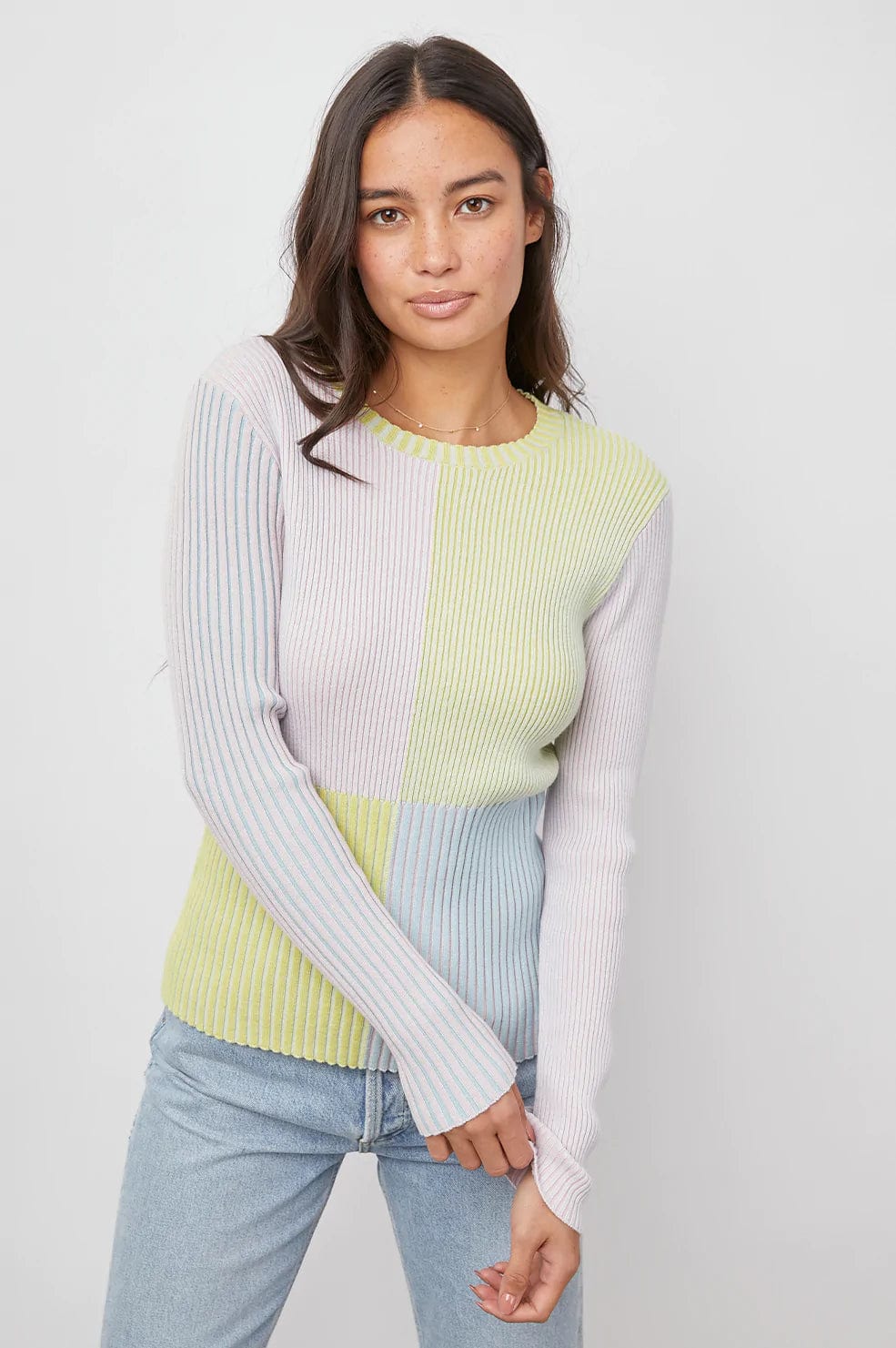 Pia Pastel Colorblock Sweater Multi, Sweater by Rails | LIT Boutique