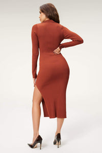 Thumbnail for Polo Midi Dress Brick, Dress by Good American | LIT Boutique