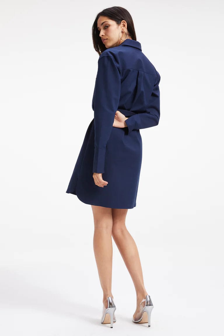 Poplin Shirt Dress Navy, Dress by Good American | LIT Boutique