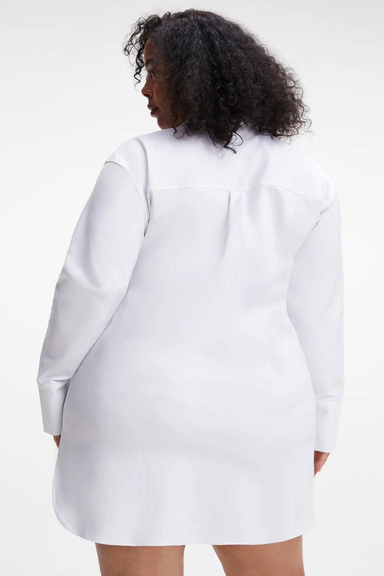 Poplin Shirt Dress White, Dress by Good American | LIT Boutique