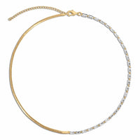 Thumbnail for Porsha Baguette Snake Chain Necklace Gold, Necklace by Ellie Vail | LIT Boutique