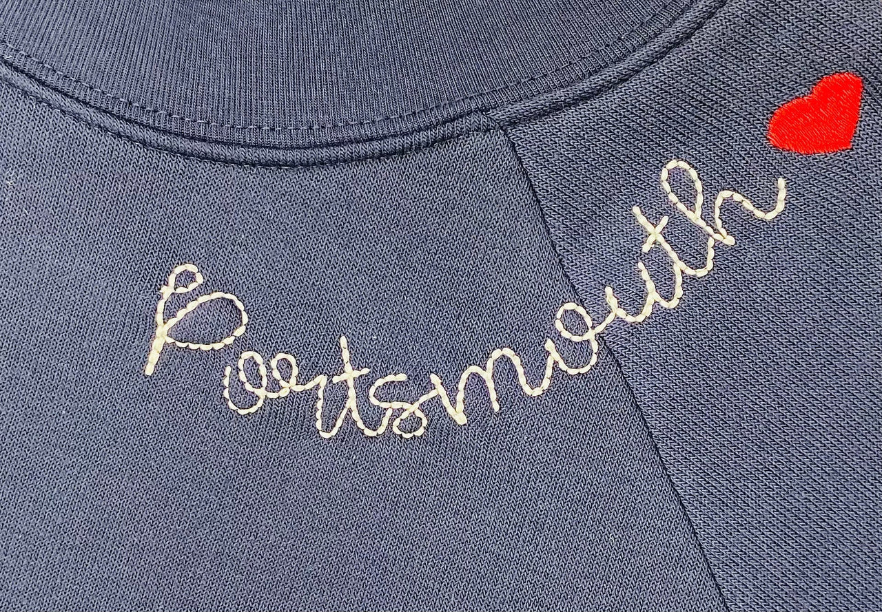 Portsmouth B&C Crewneck Sweater Navy, Top by TownPride | LIT Boutique